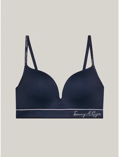 Tommy Hilfiger Signature Logo Push In Sky Captain