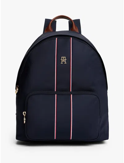Tommy Hilfiger Signature Stripe Backpack In Blue