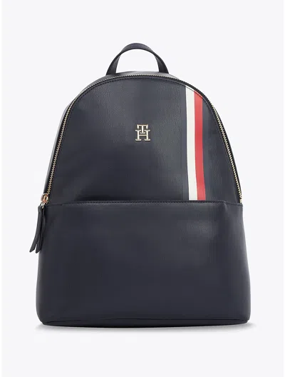 Tommy Hilfiger Signature Stripe Backpack In Space Blue