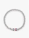 Tommy Hilfiger Signature Stripe Chain Link Bracelet In Metallic