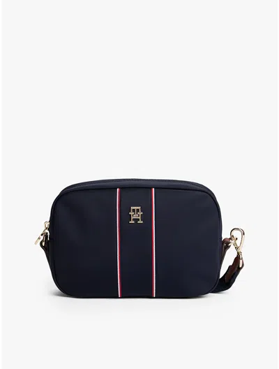 Tommy Hilfiger Signature Stripe Crossbody Bag In Blue