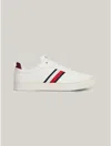 Tommy Hilfiger Stripe-print Lace-up Sneakers In Ancient White/rouge