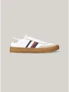 Tommy Hilfiger Signature Stripe Leather Sneaker In White