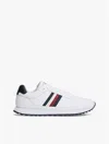 Tommy Hilfiger Lightweight Leather Flag Trainers White In White