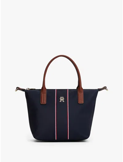 Tommy Hilfiger Signature Stripe Mini Tote Bag In Blue