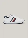 Tommy Hilfiger Lightweight Leather Flag Trainers White In White