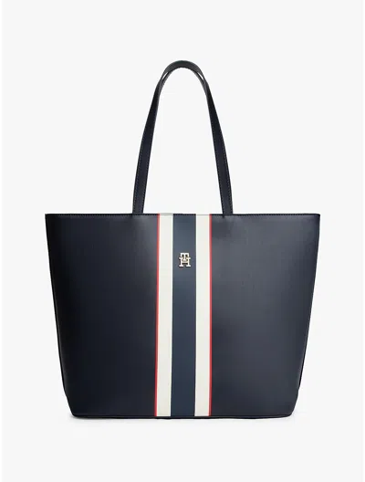 Tommy Hilfiger Signature Stripe Tote Bag In Blue