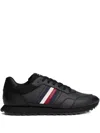 Tommy Hilfiger Signature-tape Sneakers In Black