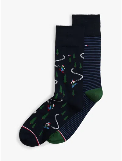 Tommy Hilfiger Ski & Stripe Trouser Sock 2 In Multi