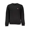 Shop Tommy Hilfiger Sleek Black Cotton Crew Neck Sweatshirt