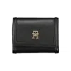 Tommy Hilfiger Sleek Black Double-spaced Wallet With Logo