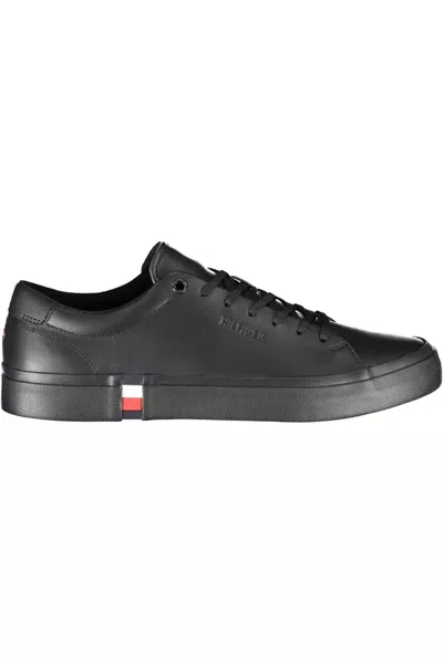 Tommy Hilfiger Man Sneakers Black Size 12 Leather