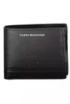 Tommy Hilfiger Sleek Black Leather Bifold Wallet With Coin Purse