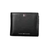 Tommy Hilfiger Sleek Black Leather Wallet With Ample Storage