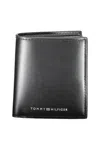 Tommy Hilfiger Sleek Black Leather Wallet With Coin Purse