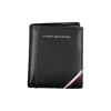 Tommy Hilfiger Sleek Black Leather Wallet With Contrasting Details