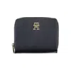 Tommy Hilfiger Sleek Blue Multipurpose Wallet With Zip Closure