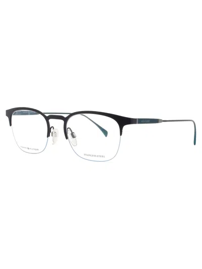 Tommy Hilfiger Sleek Men's Eyeglasses Th 1385 - Modern Metal Frame In Black