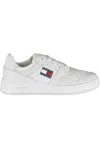 Tommy Hilfiger Classic White Lace-up Sneakers With Contrast Accents In White