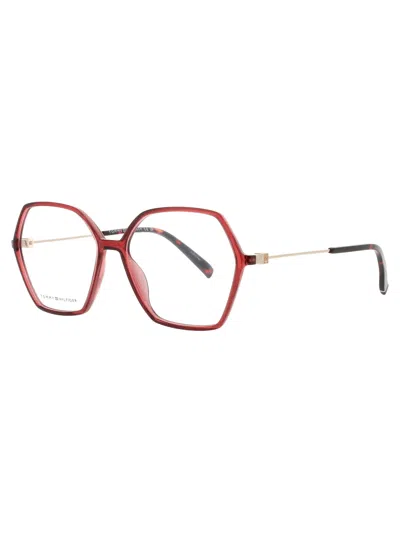 Tommy Hilfiger Sleek Th 2059 Mini Eyeglasses In Red