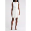 Tommy Hilfiger Sleeveless Basket Knit A-line Dress In Ivory