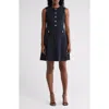 Tommy Hilfiger Sleeveless Basket Knit A-line Dress In Sky Capt
