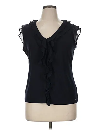 Pre-owned Tommy Hilfiger Sleeveless Blouse In Black