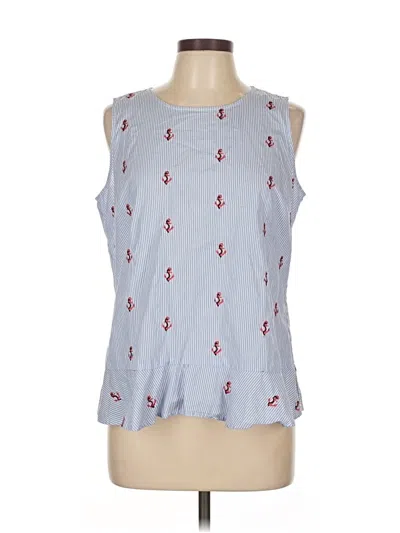 Pre-owned Tommy Hilfiger Sleeveless Blouse In Blue