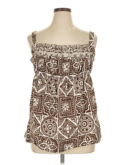 Pre-owned Tommy Hilfiger Sleeveless Blouse In Brown