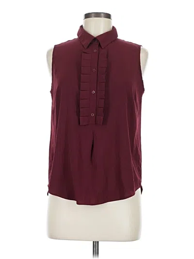 Pre-owned Tommy Hilfiger Sleeveless Blouse In Burgundy