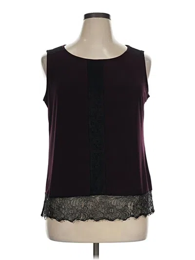 Pre-owned Tommy Hilfiger Sleeveless Blouse In Burgundy