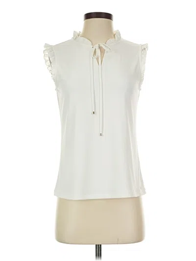 Pre-owned Tommy Hilfiger Sleeveless Blouse In Ivory
