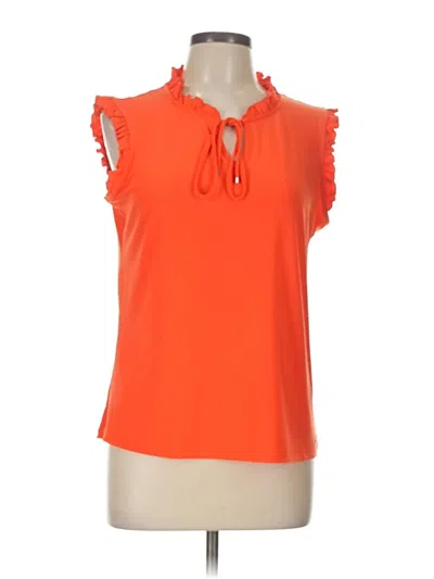 Pre-owned Tommy Hilfiger Sleeveless Blouse In Orange