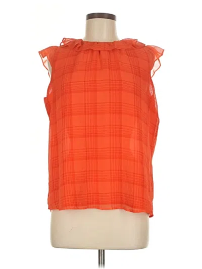Pre-owned Tommy Hilfiger Sleeveless Blouse In Orange