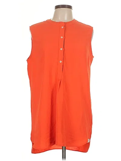 Pre-owned Tommy Hilfiger Sleeveless Blouse In Orange