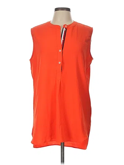 Pre-owned Tommy Hilfiger Sleeveless Blouse In Orange