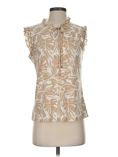 Pre-owned Tommy Hilfiger Sleeveless Blouse In Tan