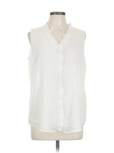 Pre-owned Tommy Hilfiger Sleeveless Blouse In White