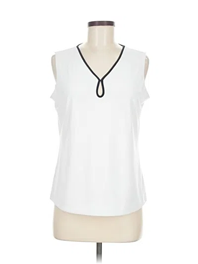 Pre-owned Tommy Hilfiger Sleeveless Blouse In White