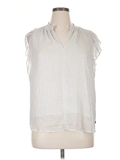 Pre-owned Tommy Hilfiger Sleeveless Blouse In White