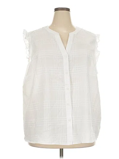 Pre-owned Tommy Hilfiger Sleeveless Blouse In White