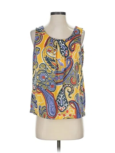 Pre-owned Tommy Hilfiger Sleeveless Blouse In Yellow