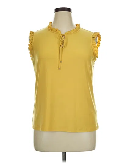 Pre-owned Tommy Hilfiger Sleeveless Blouse In Yellow