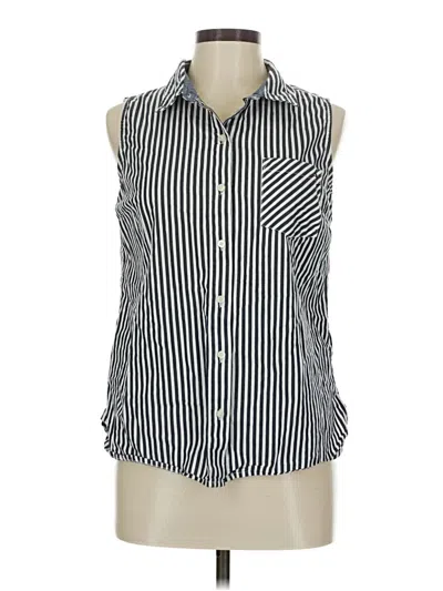 Pre-owned Tommy Hilfiger Sleeveless Button Down Shirt In Black