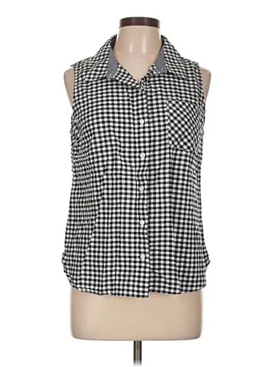 Pre-owned Tommy Hilfiger Sleeveless Button Down Shirt In Black