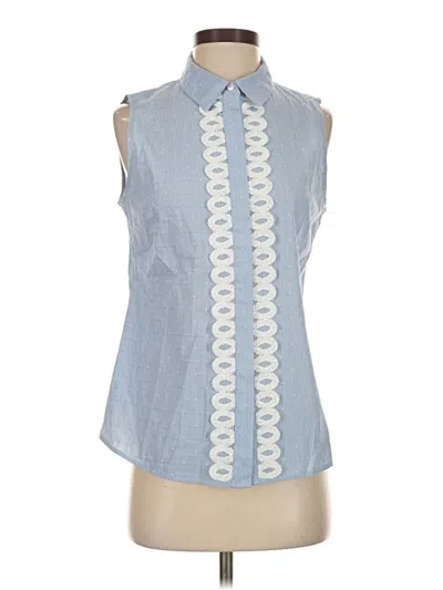 Pre-owned Tommy Hilfiger Sleeveless Button Down Shirt In Blue
