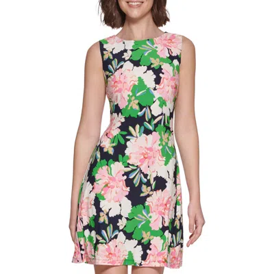 Tommy Hilfiger Sleeveless Floral Shift Dress In Multi
