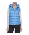 Tommy Hilfiger Sleeveless Hooded Cotton-padded Clothes In Blue
