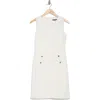 Tommy Hilfiger Sleeveless Pocket Sheath Dress In Ivory