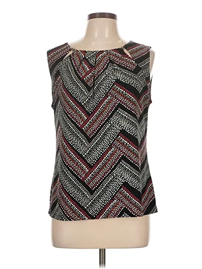 Pre-owned Tommy Hilfiger Sleeveless Top Black Scoop Neck Tops